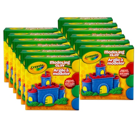 Crayola Modeling Clay, Assorted Colors, 1 lb. Box, PK12 BIN300